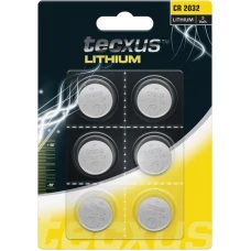 Piles bouton lithium Tecxus CR2032 3 V (Blister de 6 piles)