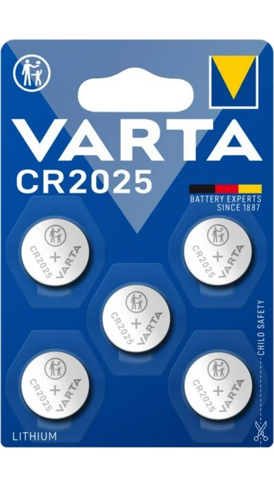 Varta Professional Electronics CR2025 (6025) Lithium-Knopfzellen 3 V (Blister mit 5 Batterien)