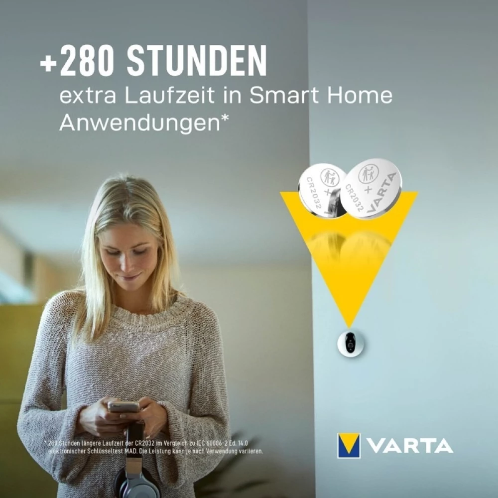 Varta Professional Electronics CR2032 (6032) Lithium-Knopfzellen 3 V (Blister mit 5 Batterien)