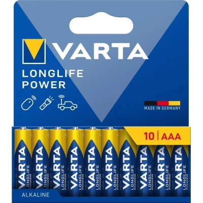 Piles Varta AA Longlife Power haute performance (pack de 10 pièces)