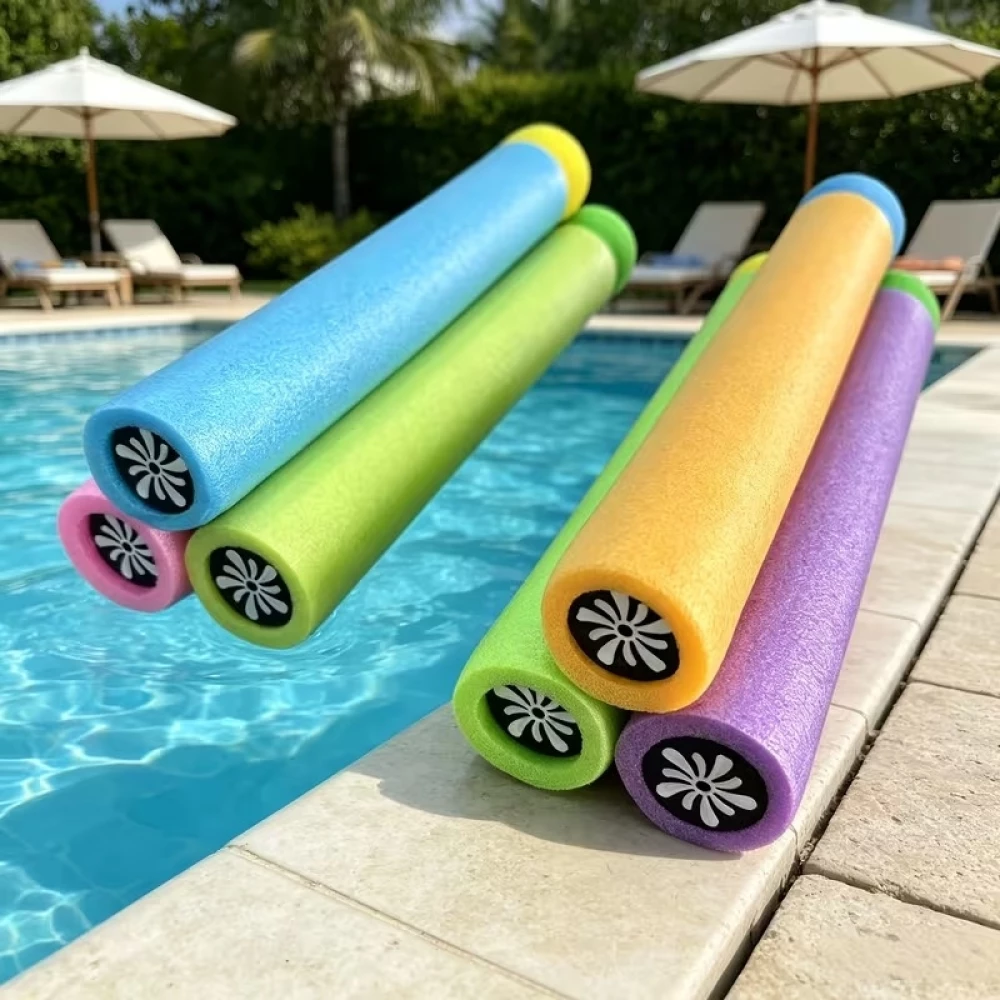 Pistolets à eau en mousse pour enfants jouets d'été pour jardin piscine et plage (Lot de 3 pièces) - Multicolore