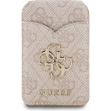 Porte-cartes Guess 4G en m&eacute;tal support MagSafe fonction stand avec miroir - Rose