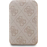 Porte-cartes Guess 4G en m&eacute;tal support MagSafe fonction stand avec miroir - Rose