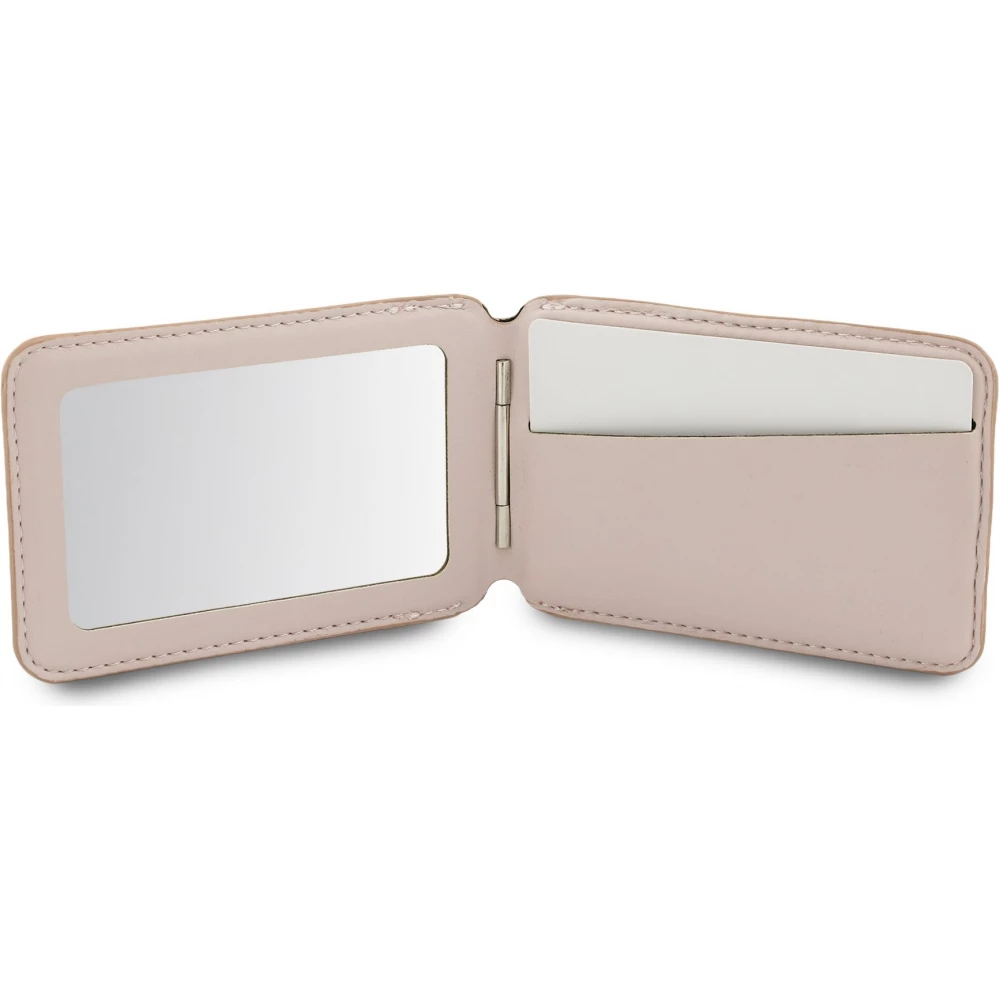 Porte-cartes Guess 4G en m&eacute;tal support MagSafe fonction stand avec miroir - Rose