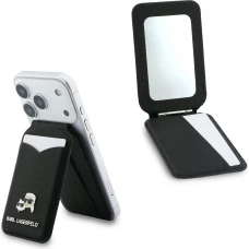 Porte-cartes  Karl Lagerfeld support avec miroir MagSafe &eacute;l&eacute;gant et pratique - Noir
