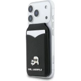 Porte-cartes  Karl Lagerfeld support avec miroir MagSafe &eacute;l&eacute;gant et pratique - Noir