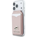 Porte-cartes  Karl Lagerfeld support avec miroir MagSafe &eacute;l&eacute;gant et pratique - Rose