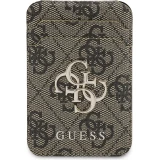 MagSafe-kompatible Magnetkartenhalter mit integriertem Guess Metall-Logo - Braun
