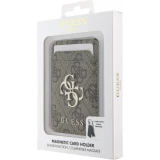MagSafe-kompatible Magnetkartenhalter mit integriertem Guess Metall-Logo - Braun