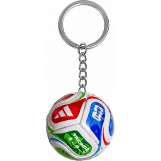 Porte-cl&eacute;s ballon Coupe du Monde de football accessoire pour supporters et fans - Blanc