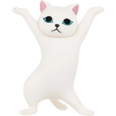 Katzen Stiftehalter origineller Schreibtisch Organizer niedliches Geschenk für Büro Schule & Schreibwaren - Weiss