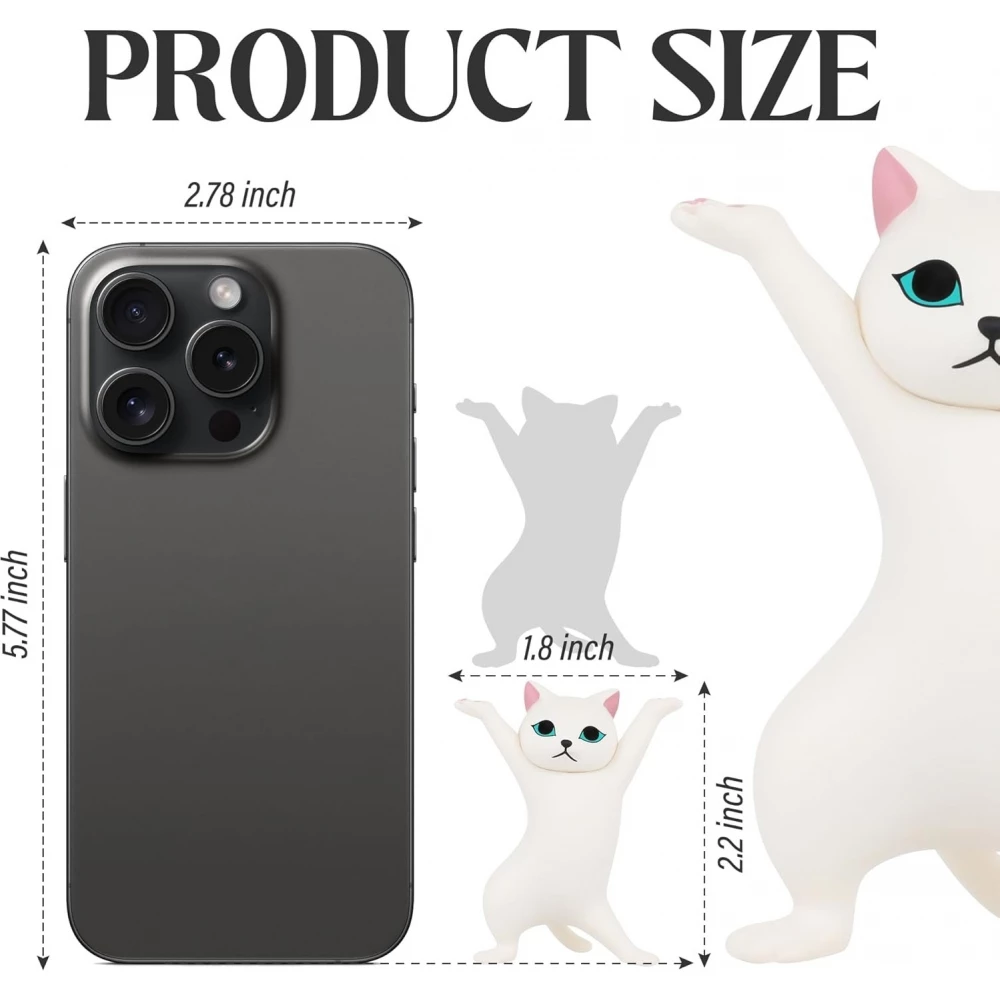 Katzen Stiftehalter origineller Schreibtisch Organizer niedliches Geschenk für Büro Schule & Schreibwaren - Weiss