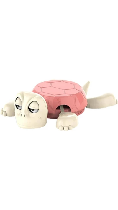 Porte-verre tortue dr&ocirc;le sous-verre amusant en plastique cadeau d&eacute;co fun original - Rose