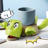 Lustiger Schildkr&ouml;ten-Untersetzer aus Kunststoff - Originelles Geschenk und witzige Deko - Gr&uuml;n