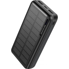 Power Bank Outdoor solaire 30000mAh double USB LED haute capacité - Noir