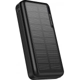 Power Bank Outdoor solaire 30000mAh double USB LED haute capacité - Noir