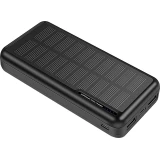 Power Bank Outdoor solaire 30000mAh double USB LED haute capacité - Noir