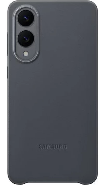Galaxy S25 Edge Case H&uuml;lle - Premium Vegan-Leder Backcover Kindsuit - Schwarz