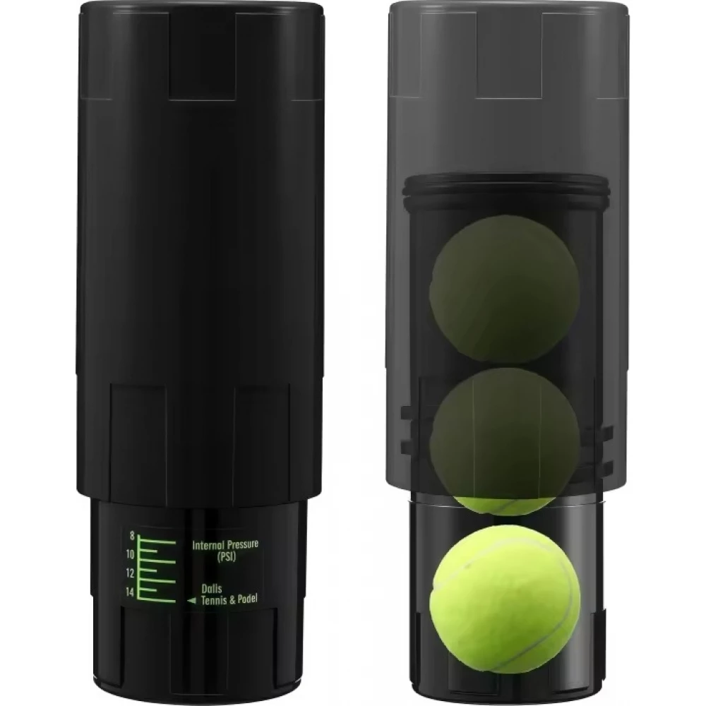 Pressuriseur de balles de padel étanche anti fuite pour conserver la pression des balles - Noir