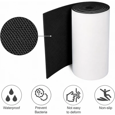 Protection mur garage en mousse adh&eacute;sive 200 x 20 x 0,6 cm &ndash; Protecteur anti-choc pour porti&egrave;res de voiture - Noir