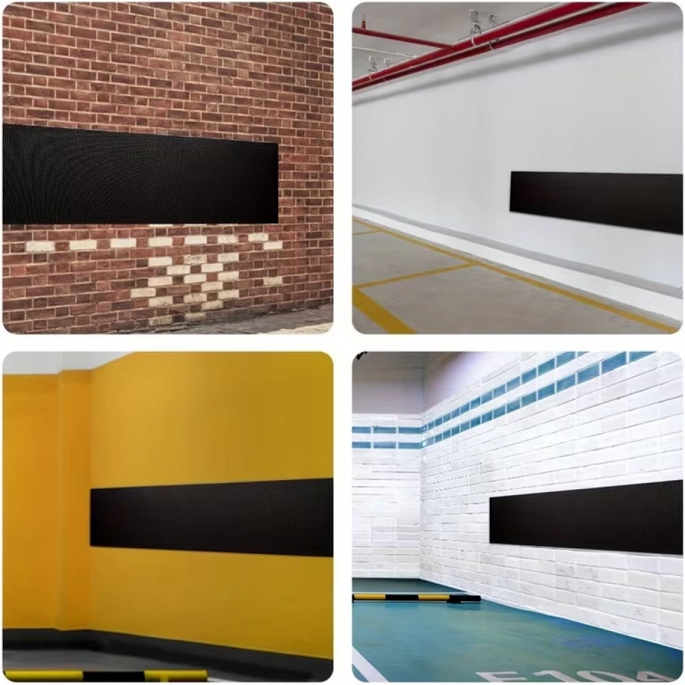 Protection mur garage en mousse adh&eacute;sive 200 x 20 x 0,6 cm &ndash; Protecteur anti-choc pour porti&egrave;res de voiture - Noir