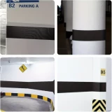 Protection mur garage en mousse adh&eacute;sive 200 x 20 x 0,6 cm &ndash; Protecteur anti-choc pour porti&egrave;res de voiture - Noir