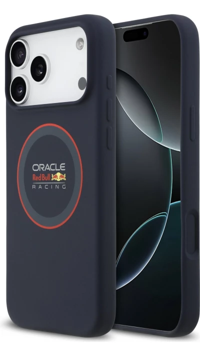 iPhone 17 Pro Max Case H&uuml;lle - Red Bull Racing MagSafe Silikonh&uuml;lle mit rotem Ring - Blau