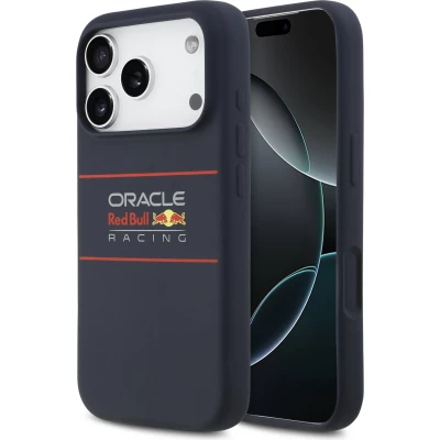 iPhone 17 Pro Max Case H&uuml;lle - Red Bull Silikon Horizontal Zentrales Logo MagSafe - Blau