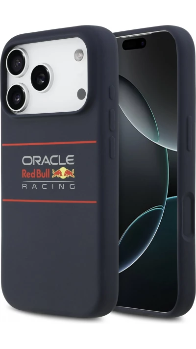 iPhone 17 Pro Max Case H&uuml;lle - Red Bull Silikon Horizontal Zentrales Logo MagSafe - Blau