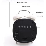 Réveil numérique LED GH8032 sonore multifonction affichage électronique horloge de table - Noir