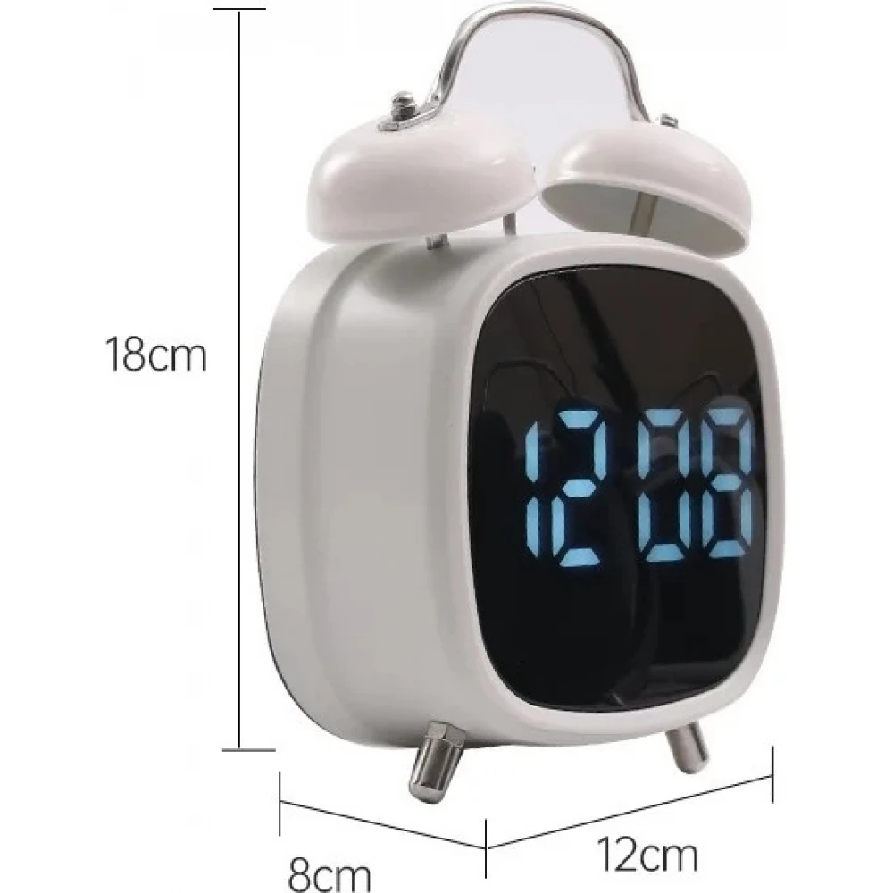 Réveil numérique LED GH8032 sonore multifonction affichage électronique horloge de table - Noir