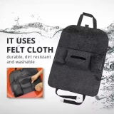Universelle Auto R&uuml;cksitz Aufbewahrung Kofferraum Organizer aus Filz elastisch 6 Taschen h&auml;ngende Auto Zubeh&ouml;r Tasche - Grau