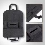 Universelle Auto R&uuml;cksitz Aufbewahrung Kofferraum Organizer aus Filz elastisch 6 Taschen h&auml;ngende Auto Zubeh&ouml;r Tasche - Schwarz