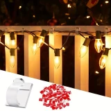 Set 50 clips adh&eacute;sifs passe-c&acirc;bles en plastique avec autocollant fixations murales am&eacute;lior&eacute;es pour gestion de c&acirc;bles - Transparent