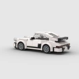 DIY Rennwagen Baukasten Klemmbausteine Set mit kleinen Bausteinen kreatives Puzzle Auto Modellbausatz (196 Teile) - Weiss