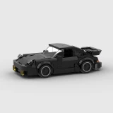 Set de construction voiture Porche 911 Turbo DIY blocs de construction miniatures puzzle créatif modèle de voiture en petites briques (359 pièces) - Noir