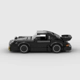Set de construction voiture Porche 911 Turbo DIY blocs de construction miniatures puzzle créatif modèle de voiture en petites briques (359 pièces) - Noir