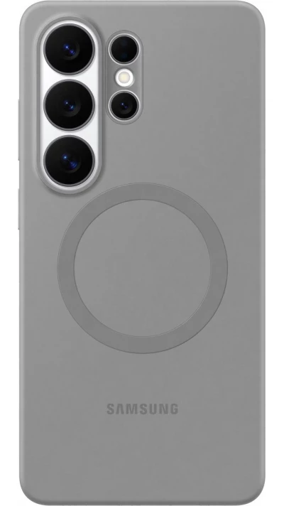 Coque Samsung Galaxy S26 Ultra - Silicone Magnet Case protection l&eacute;g&egrave;re et durable - Gris
