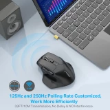 E-YOOSO X-31 Ergonomische Kabellose Gaming-Maus 5 DPI mit USB-A Adapter - Schwarz