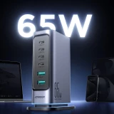 Station de charge GaN 65W Joyroom JR-TCM02 multi-ports 4x USB-C / 2x USB-A - Gris