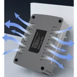 Universelles 72W Multi-Telefon-Ladestation - Schneller Multi-Port-Ladegerät mit 2x Typ-C, 4x USB, DC und AC für Smartphones, Tablets mit Halterung - Silber