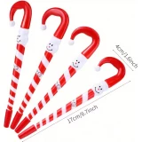 Weihnachtsstift Zuckerstange Schneemann ideal f&uuml;r Geschenke und &Uuml;berraschungen - Rot