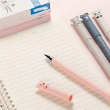 Blaue gel-wegwischbare Stifte mit niedlichen Tiermotiven f&uuml;r Schule/B&uuml;ro (4 St&uuml;ck Set) - Multicolore