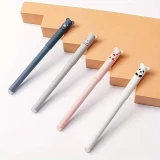 Blaue gel-wegwischbare Stifte mit niedlichen Tiermotiven f&uuml;r Schule/B&uuml;ro (4 St&uuml;ck Set) - Multicolore