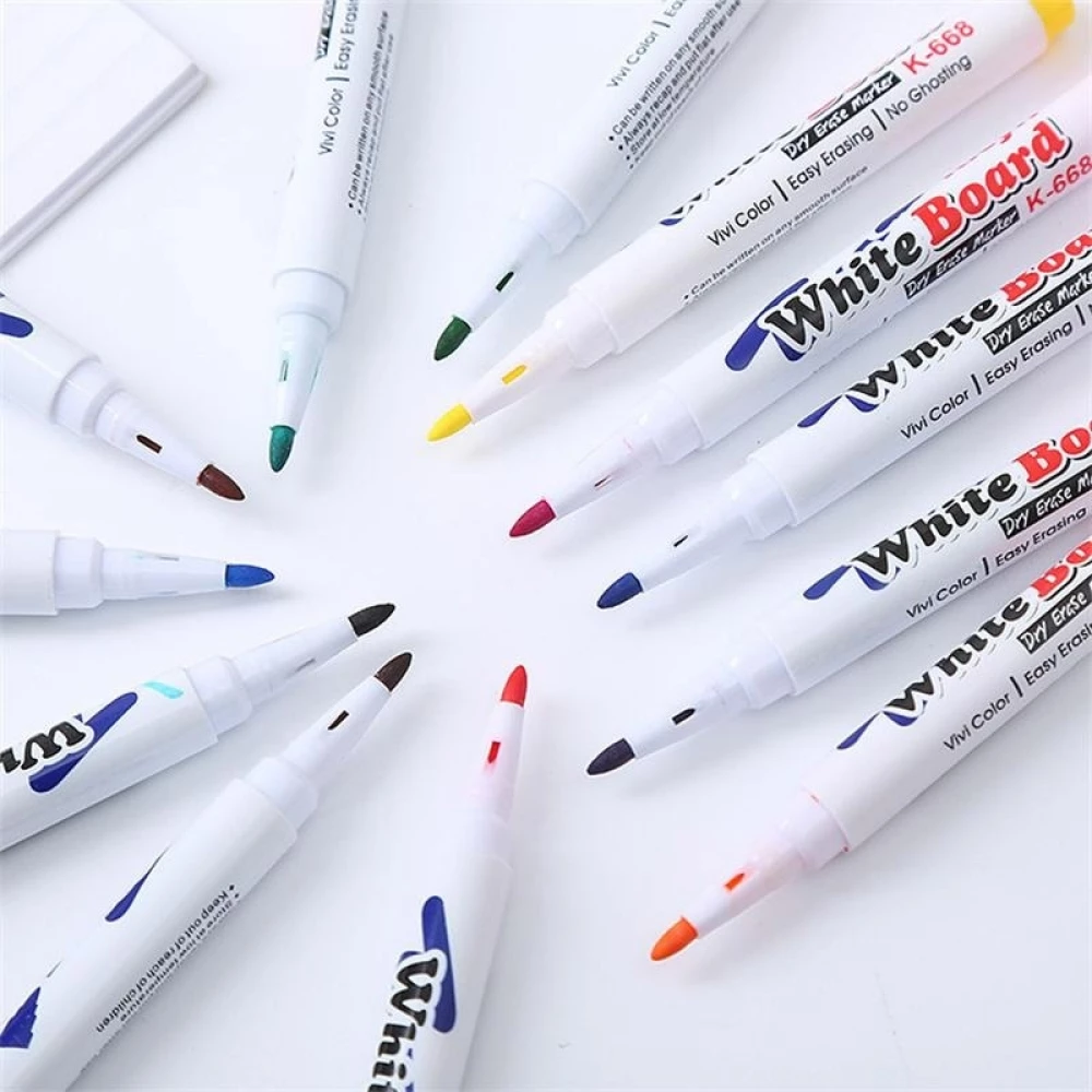 Stylos magiques flottants &agrave; l'eau marqueurs effa&ccedil;ables pour tableau blanc jouet &eacute;ducatif cr&eacute;atif pour enfants (8 couleurs) - Multicolore