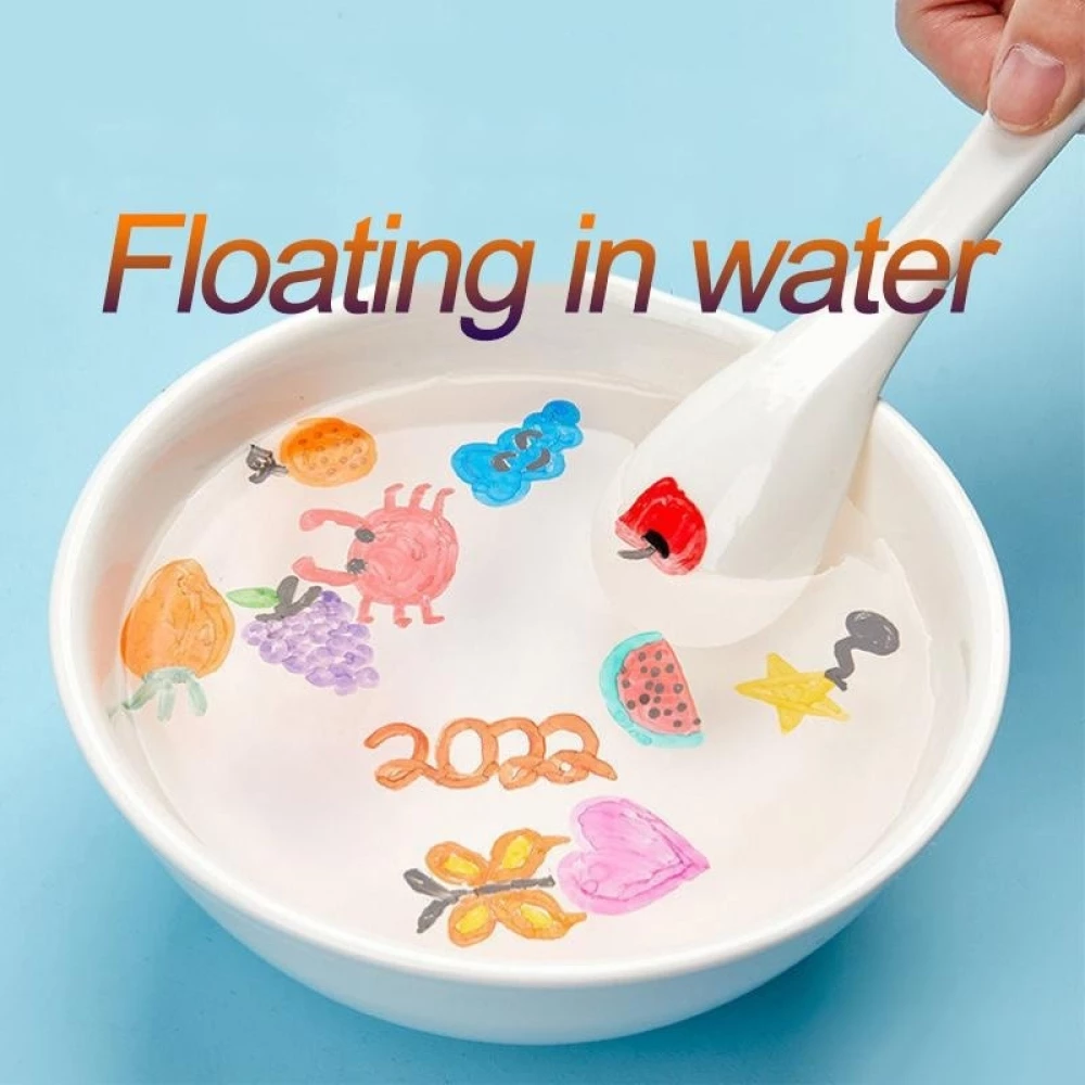 Stylos magiques flottants &agrave; l'eau marqueurs effa&ccedil;ables pour tableau blanc jouet &eacute;ducatif cr&eacute;atif pour enfants (8 couleurs) - Multicolore