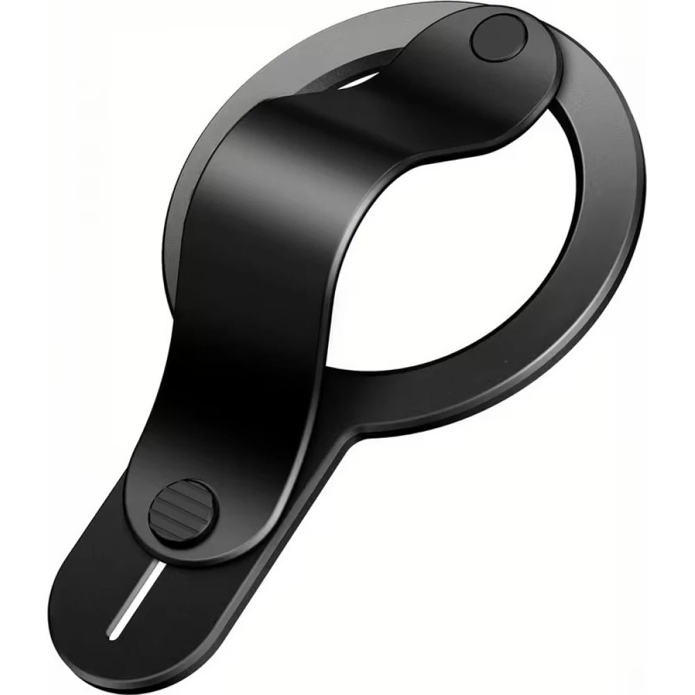 Support magn&eacute;tique MagSafe iPhone 17/16/15/14/13/12 anneau pliable d&eacute;tachable grip s&eacute;curis&eacute; en alliage zinc avec adaptateur inclus - Noir