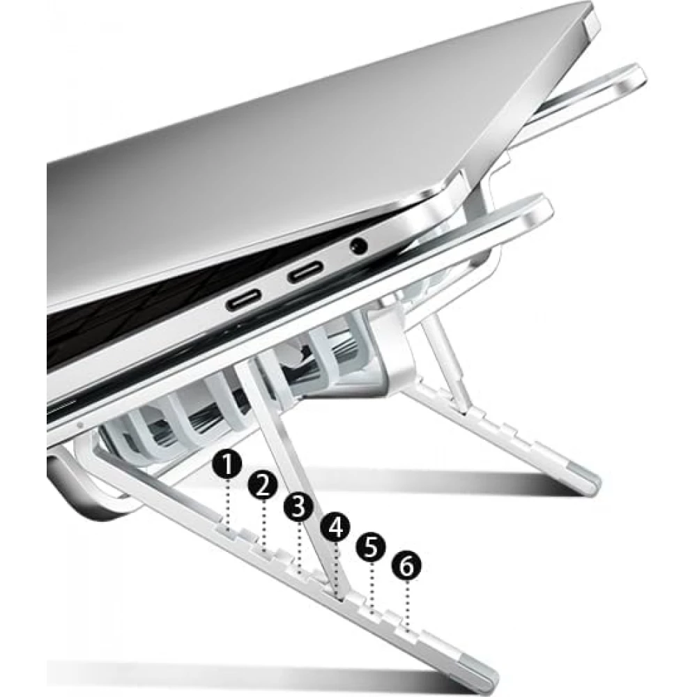Laptop-St&auml;nder mit integriertem Ventilator und neigbar