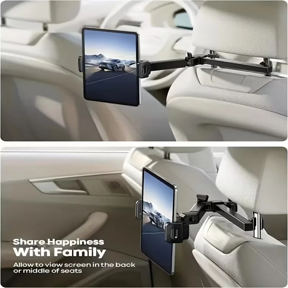 Support tablette/téléphone pour voiture appui-tête compatible avec différents appareils de 11,94 à 32,77cm - Noir