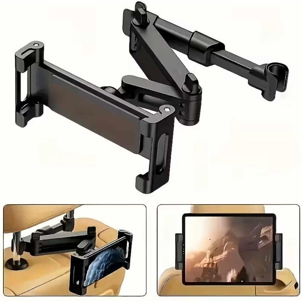 Support tablette/téléphone pour voiture appui-tête compatible avec différents appareils de 11,94 à 32,77cm - Noir